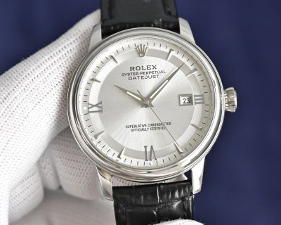 Rolex Datejust 8215 Movement 40mm 316L Steel White Gold Case 100m Waterproof White Face Watch